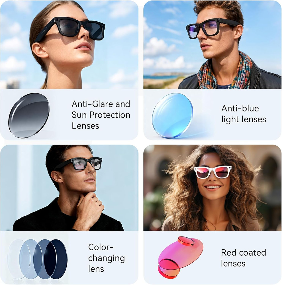 AI Smart Glasses Sunglasses Lenses