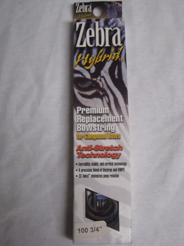 NEW ZEBRA HYBRID PREMIUM REPLACEMENT ANTI STRETCH COMPOUND BOW STRING 100-3/4"