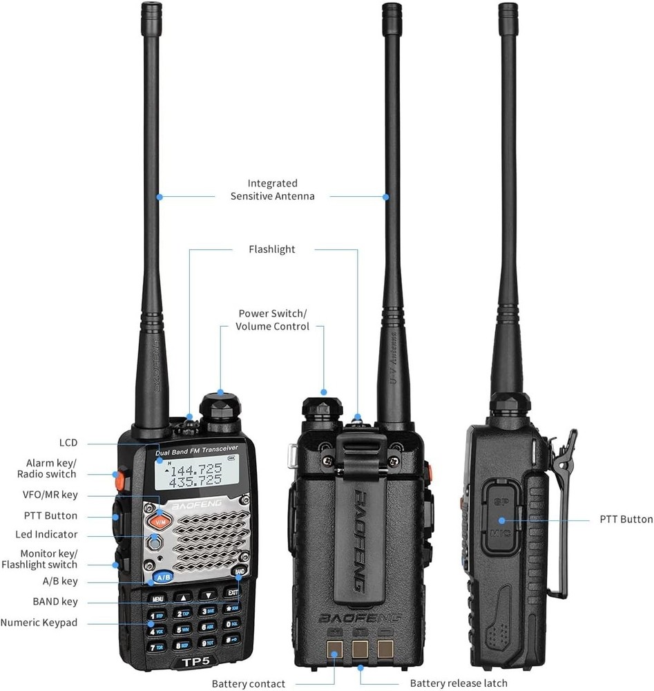 UV-5R TP5 8W Radio - Compact, User-Friendly & Versatile Communication Solution
