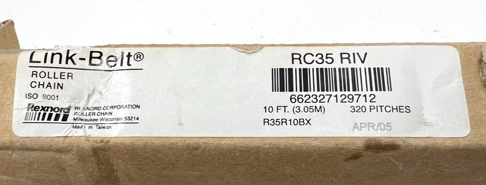 REXNORD LINK-BELT RC35 RIV ROLLER CHAIN