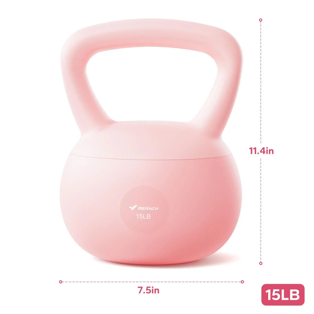 Merach Soft Kettlebell with Handle for Weightlifting Conditioning Strength and C