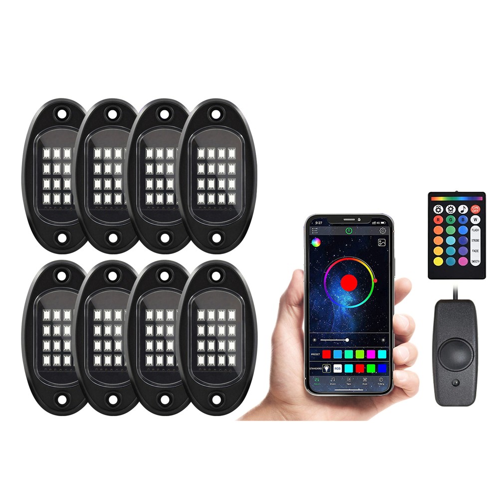 8pcs Multicolor   Waterproof with APP  24  V9I2