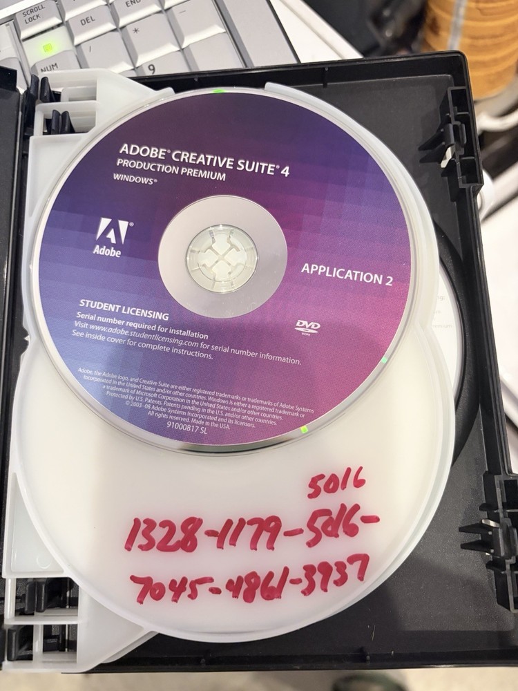 Adobe Creative Suite 4 Software License and Laptop Production Premium