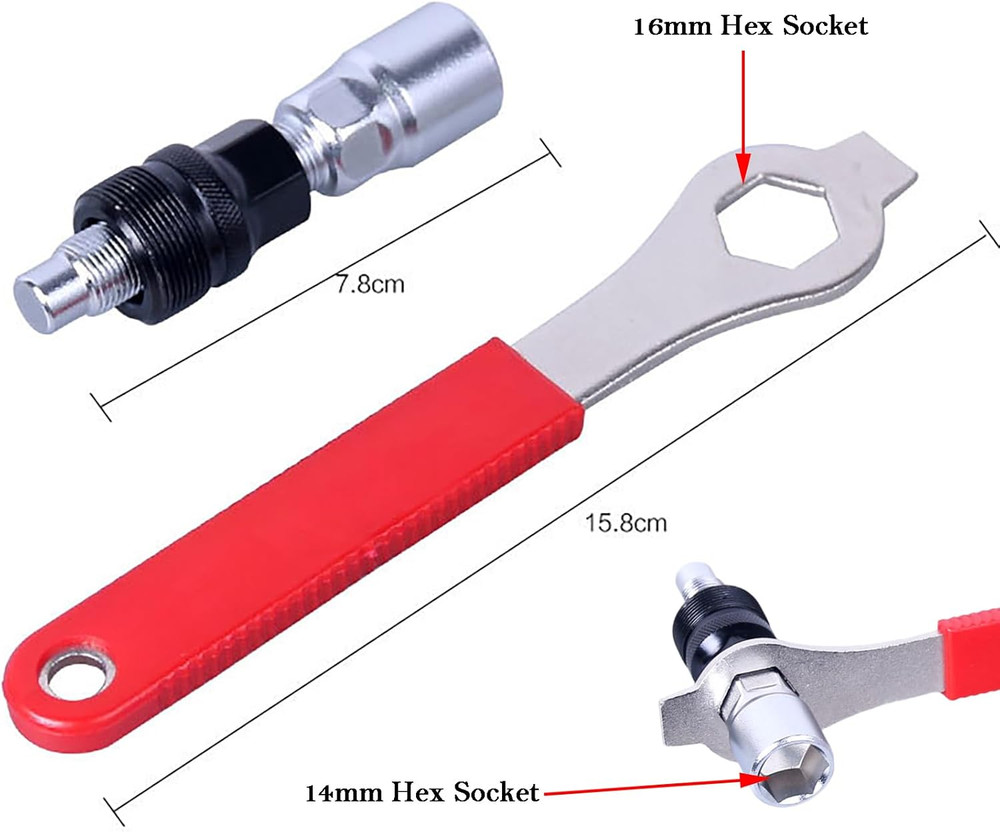 Bike Crank Removal Tool, Bicycle Crank Puller, Bottom Bracket Removal Tool for E
