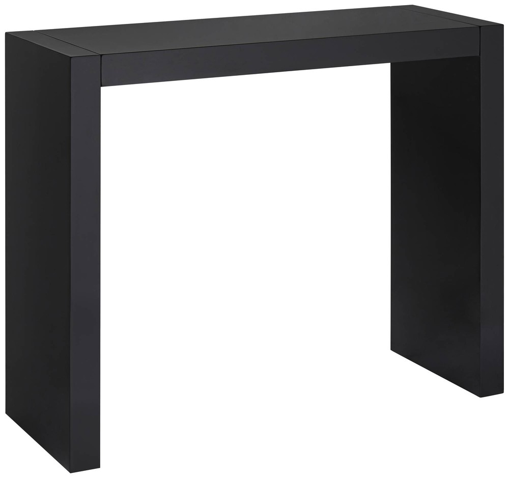 Jessa Modern Gloss Black Rectangular Bar Table 60" x 18" for Living Room Kitchen