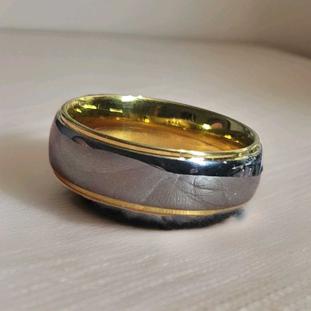 Mens 2 Tone Wedding Band
