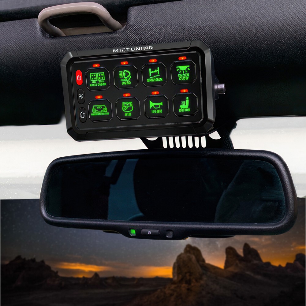 12/24V 8 Gang Switch Panel Led Light Bar Switch Momentary Strobe Switch Pod, USA