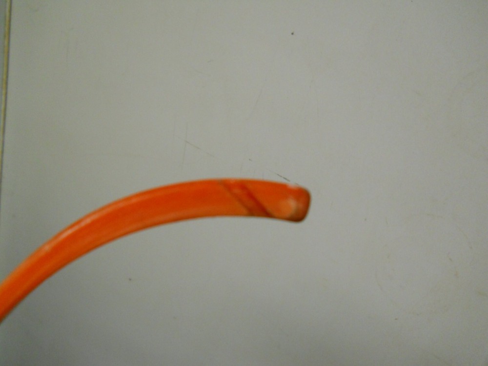 Locksley 0333 Archery Bow 54" Orange & White Striped NO String