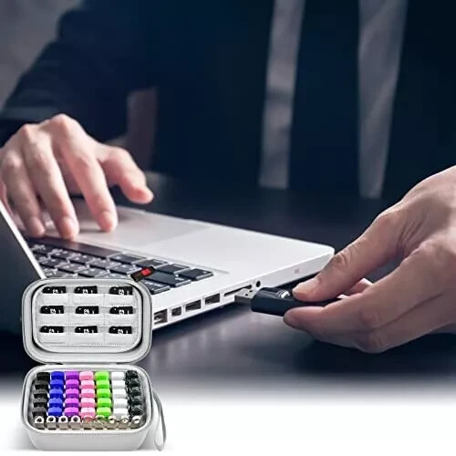 40 Slots USB Flash Drive Case USB Storage Holder Bag USB Organizer