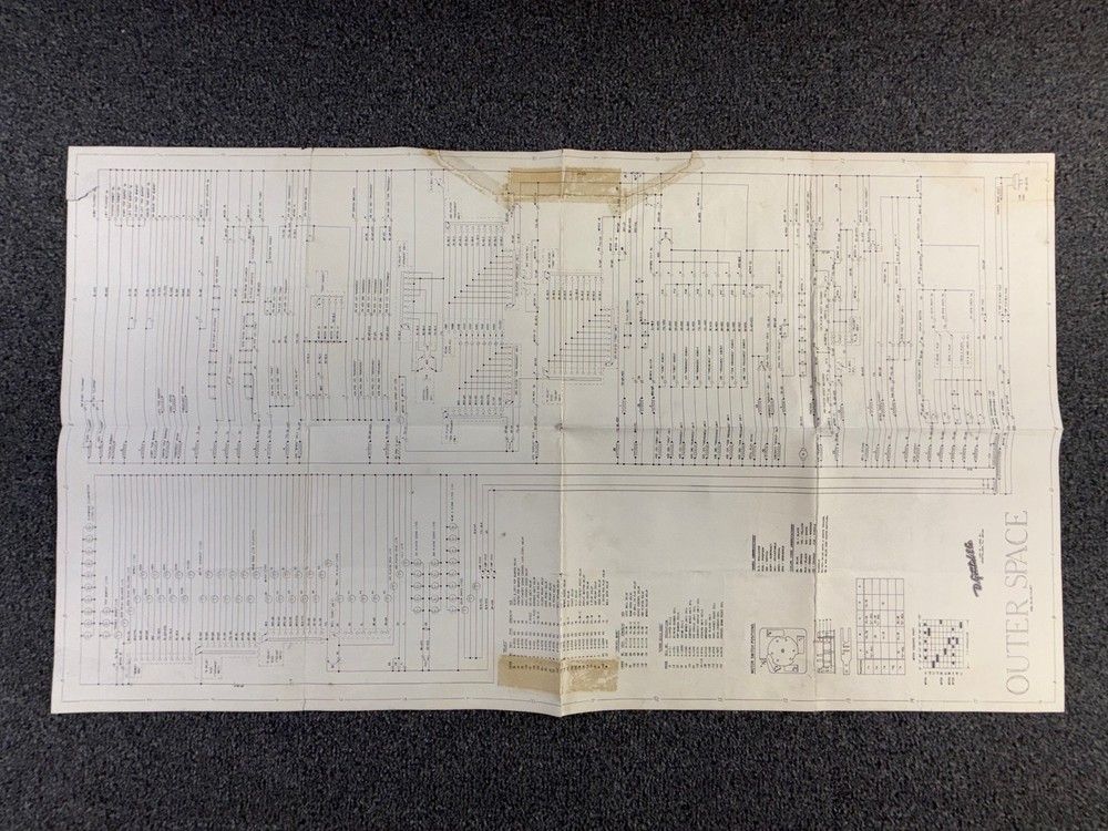 Gottlieb Outer Space Pinball Machine Game Manual Schematics ORIGINAL