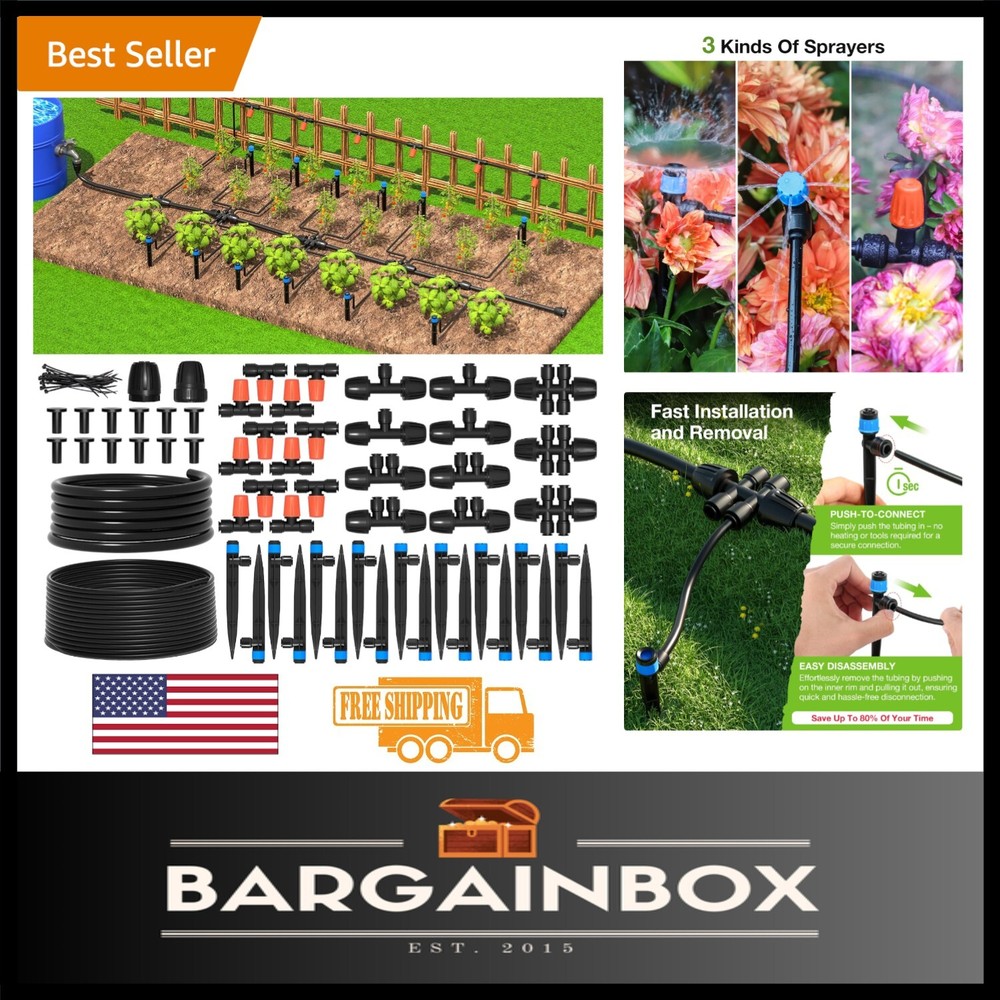 Greenhouse Micro Drip Irrigation Kit - 226ft Automatic Watering System