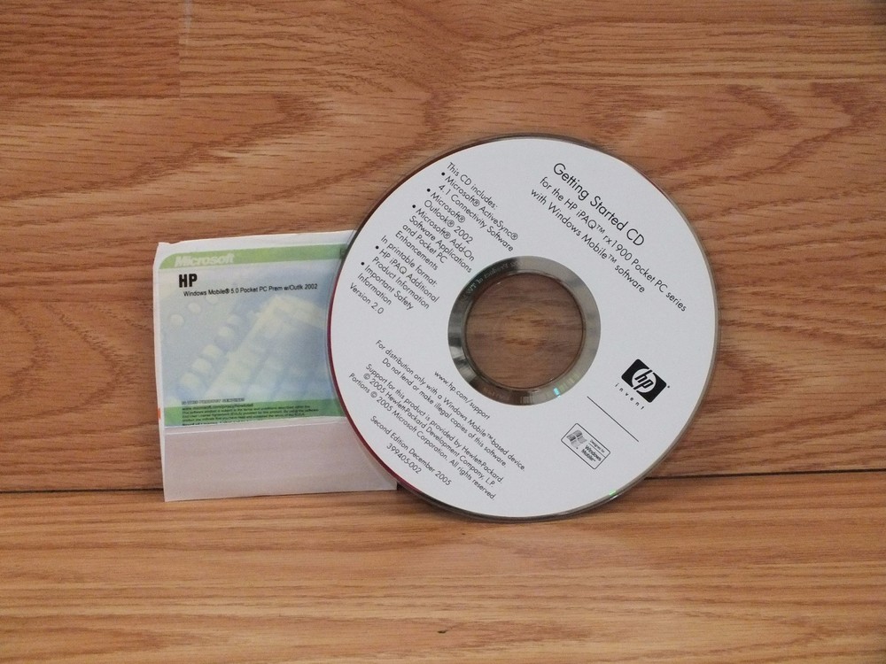 Genuine HP (399405) Getting Started CD For iPAQ H2200 With Key Code **READ**