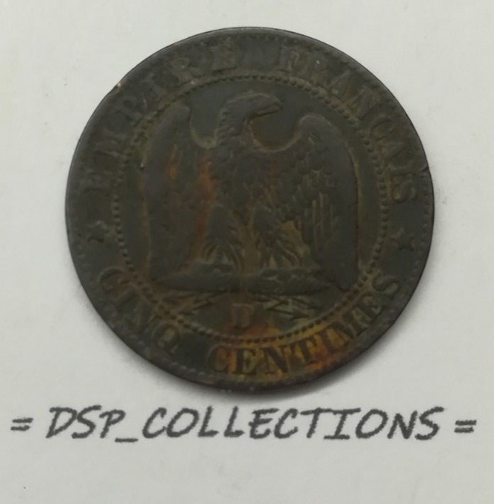 Rare Napoleon III - 5 Centesimi 1857 D - Ref: 226/M05