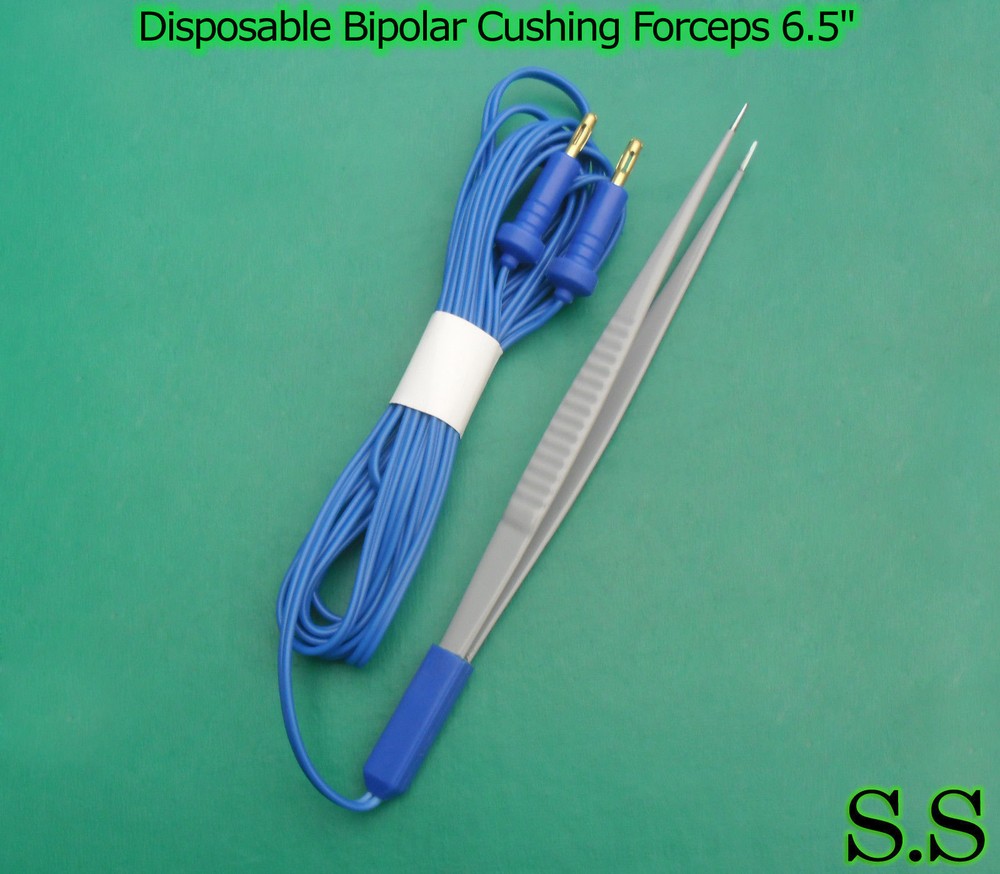 Disposable Bipolar Cushing Forceps 6.5" Electrosurgical Instruments, EL-017