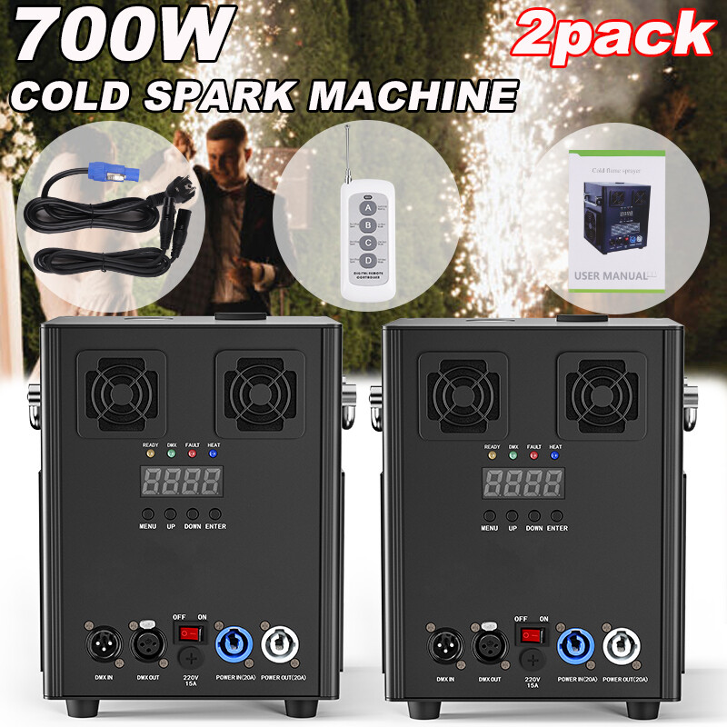2PCS 700W Cold Spark Machine Stage Effect DMX Firework DJ Event Party Wedding US