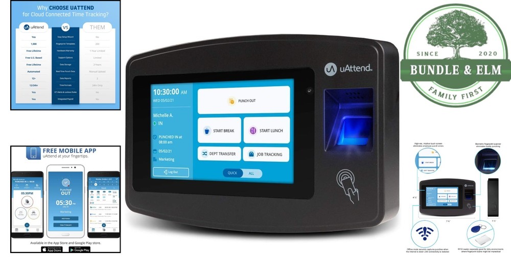 Biometric Fingerprint Time Clock with RFID and Cloud-Based Attendance System
