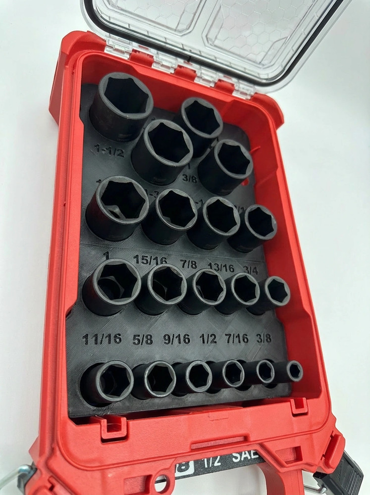 Fits Milwaukee 49-66-7012 Impact Socket Insert PACKOUT Organizer (Insert Only)