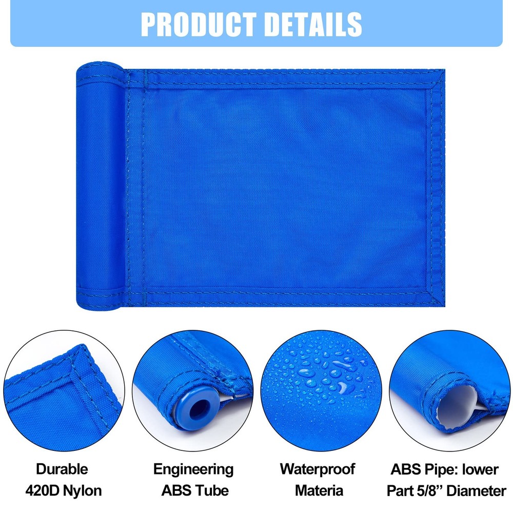12 Pcs Solid Golf Flag Target Flag with Tube Inserted Waterproof Putting Gree...