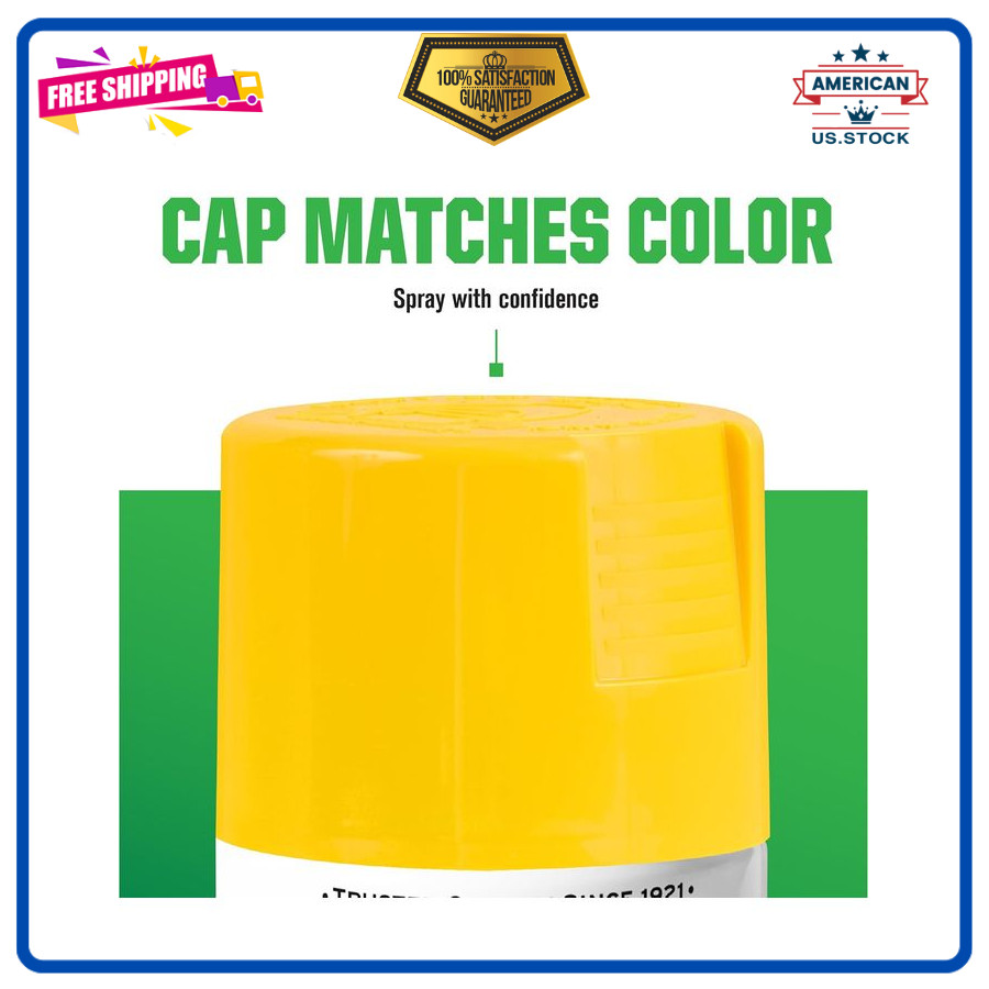 Rust-Oleum 280129 Farm & Implement Spray Paint – 12oz JD Yellow, 6-Pack