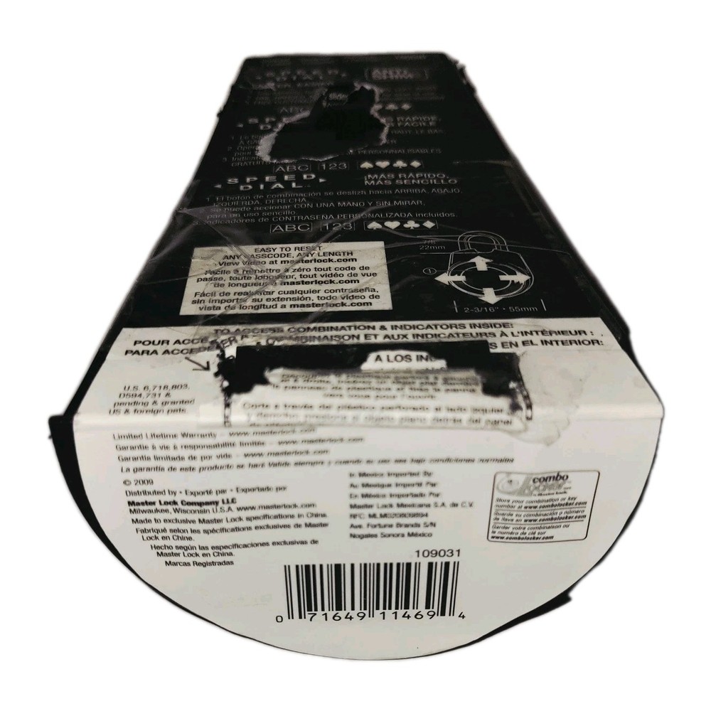 Master Lock Speed Dial Resettable Combination 1500iD Directional Movement BLUE