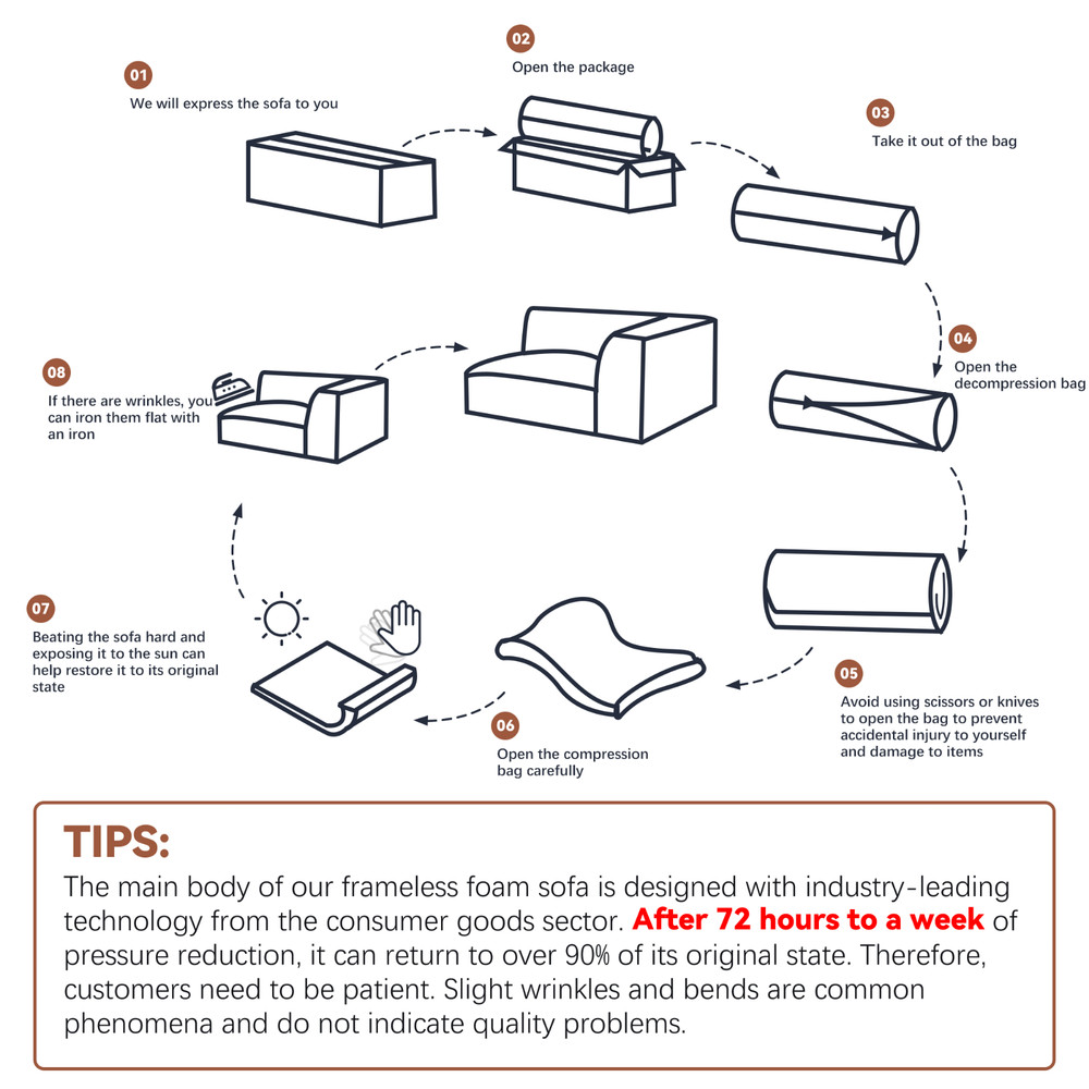 Antique Grey Compress foam couch