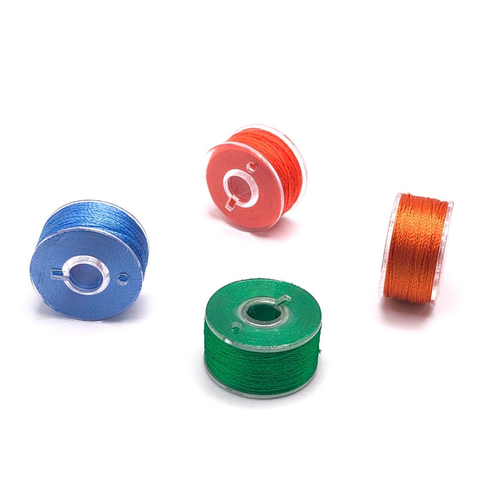 PeavyTailor 60 Pcs/Colors Prewound Sewing Bobbins (40 Weight Polyester Thread)