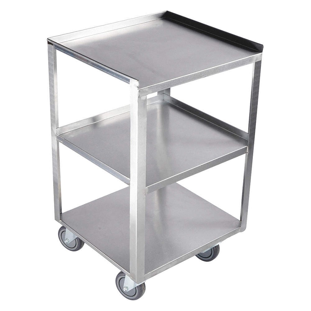 GRAINGER APPROVED 60EF09 Utility Cart,Assembled,SS,Silver 60EF09