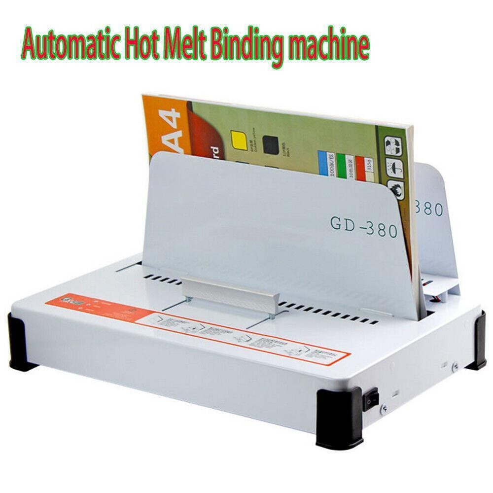 220V GD380 Automatic Hot Melt Binding Machine A3 A4 A5 Book Envelope Binder