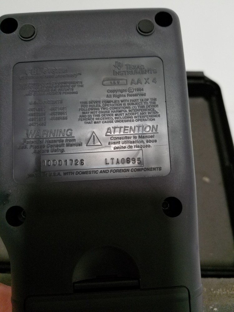 Texas Instruments Laboratory Collecting Data Device CBL System