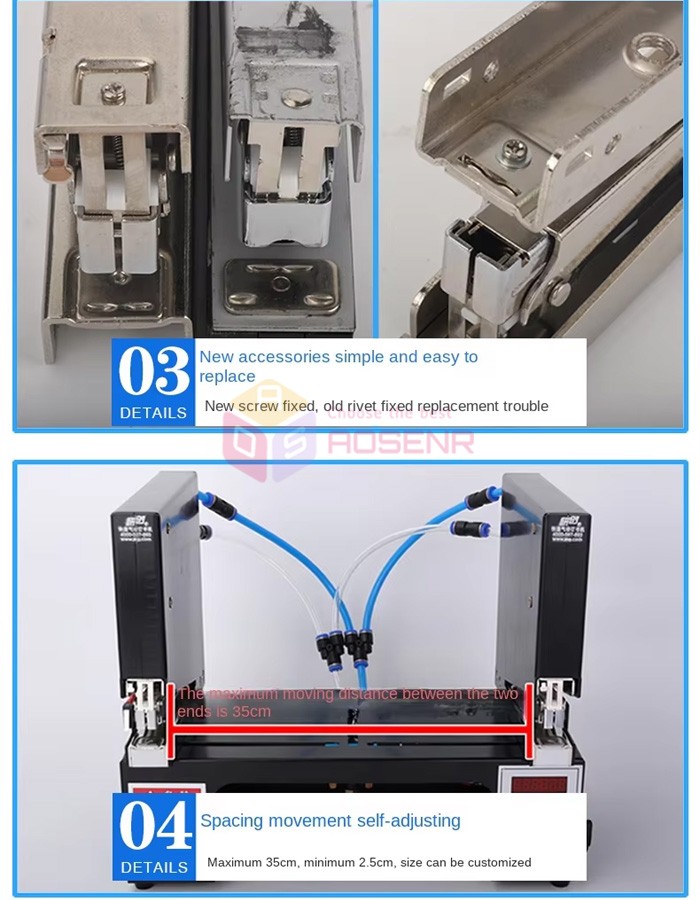 Three-head Pneumatic Stapler Pneumatic Binding Machine Automatic Binder 110V