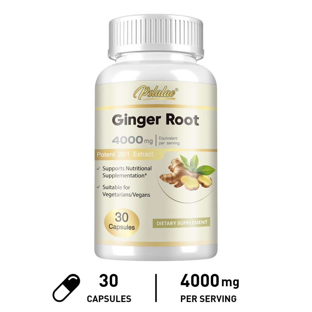 Ginger Root 4000mg - Highest Potency Supplement,Digestive & Joint Health Support