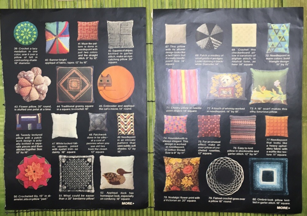 Good Housekeeping Marvelous Pillows to Make Needlework Patterns 1976 Bargello