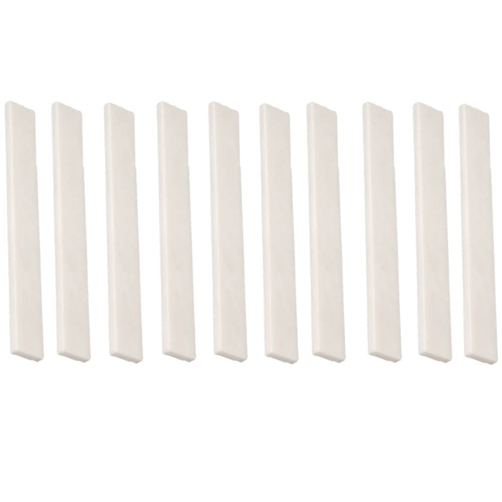10Pc 80*3*10mm White Bone Guitar String Bridge Saddle For Acoustic Classical NEW