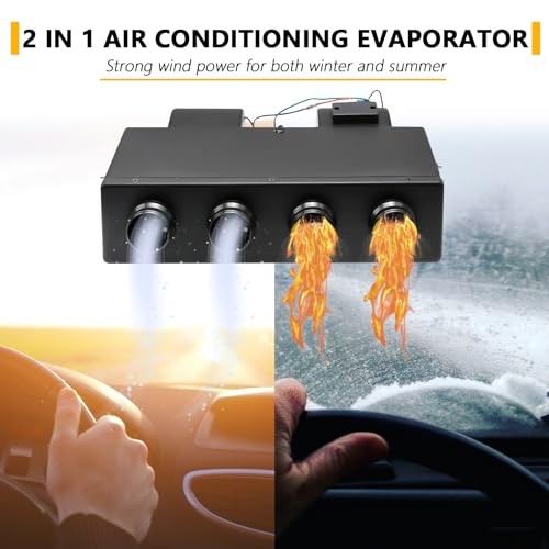A/C Air Conditioning Evaporator,12V Universal Underdash Auxiliary Heating &
