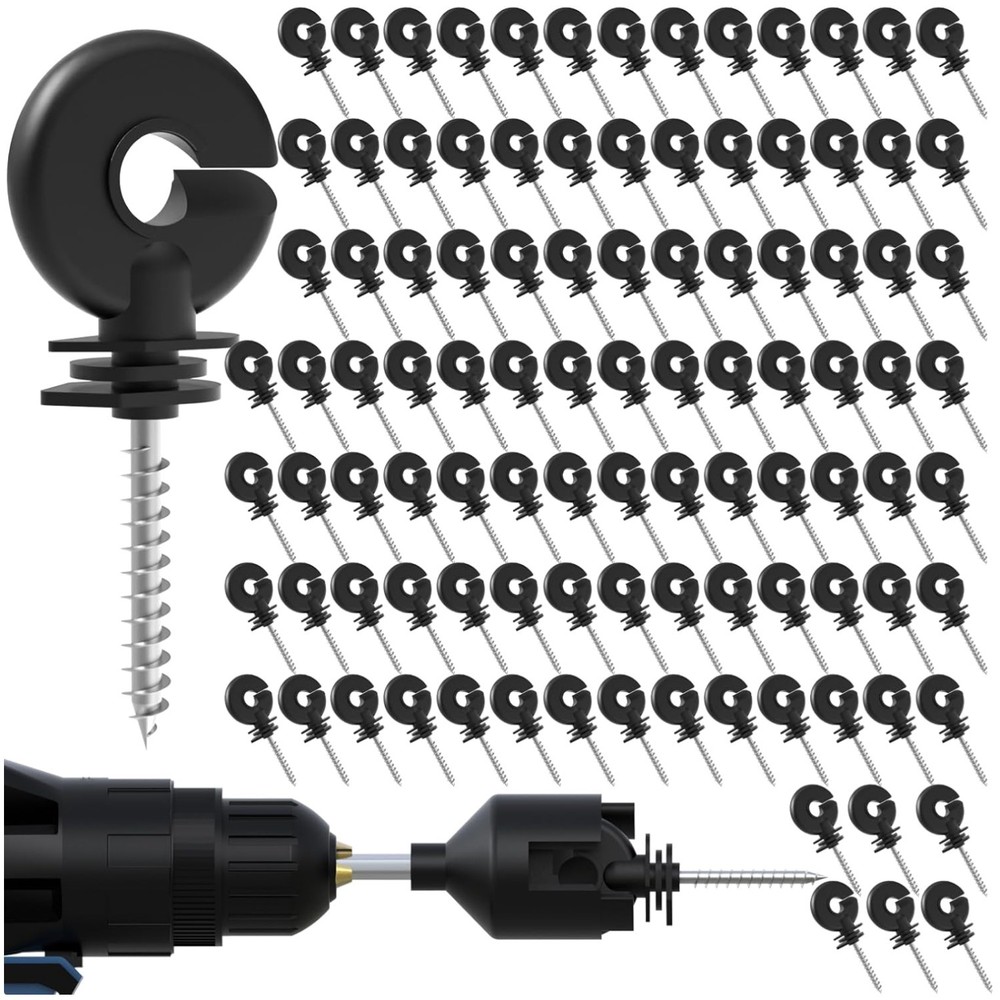 Upgraded Electric Fence Ring Insulators - 100 Pcs