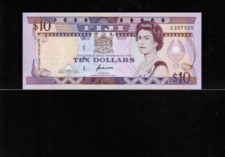 Fiji 10 DOLLARS  ND(1992)  Gem UNC