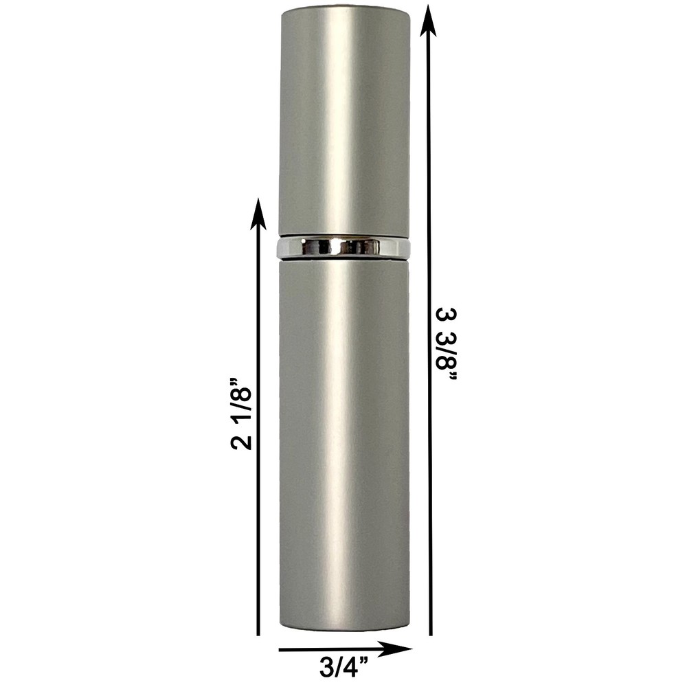 6ml 0.20oz Empty Perfume Glass Spray Bottles Silver Atomizer Casing Refillable