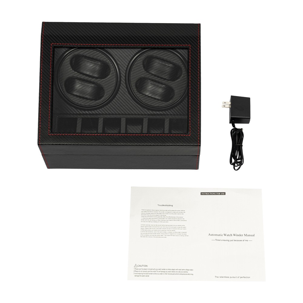Automatic Rotation Watch Winder Box 4+6 Self Winding Display Box Storage Case