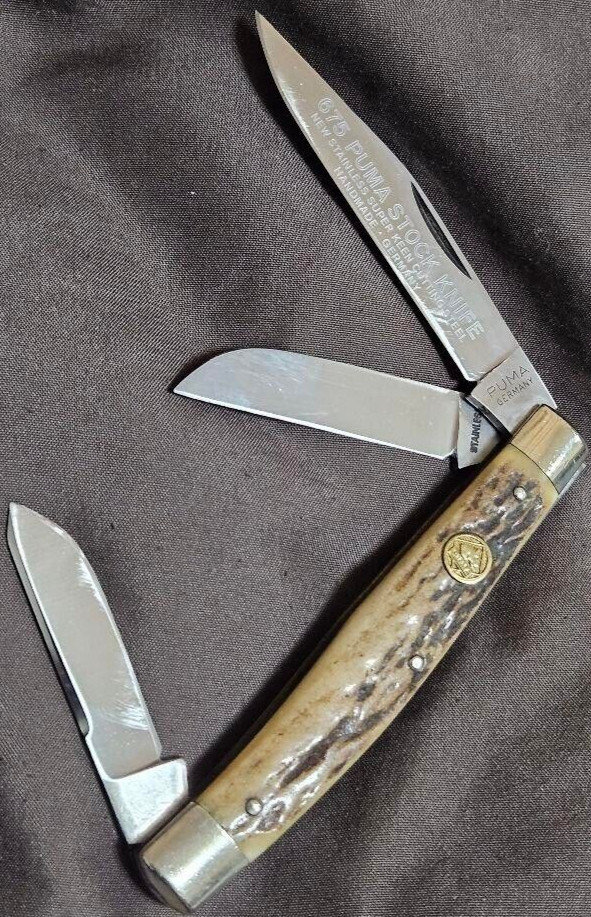 PUMA folding knife Germany Stag without box
