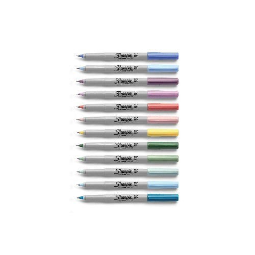 Sharpie Permanent Markers, Mystic Gem, Ultra-Fine Point, Assorted, 24 Count