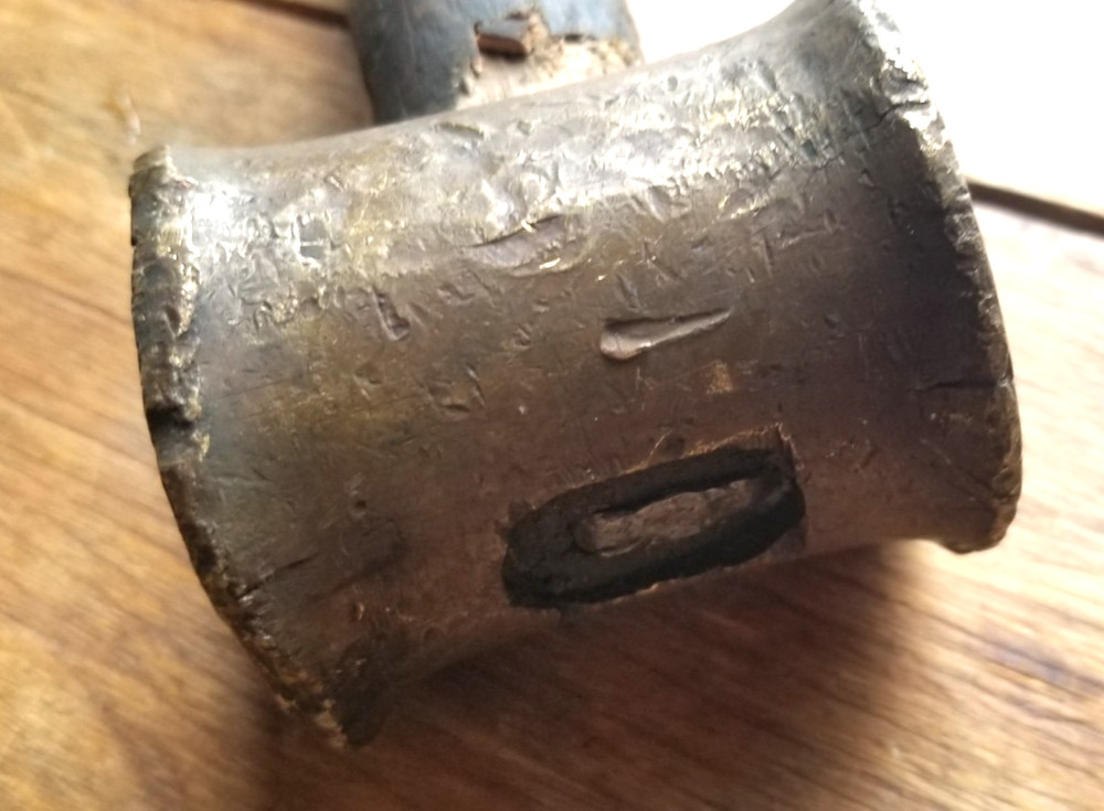 Antique Hammer with Brass Head