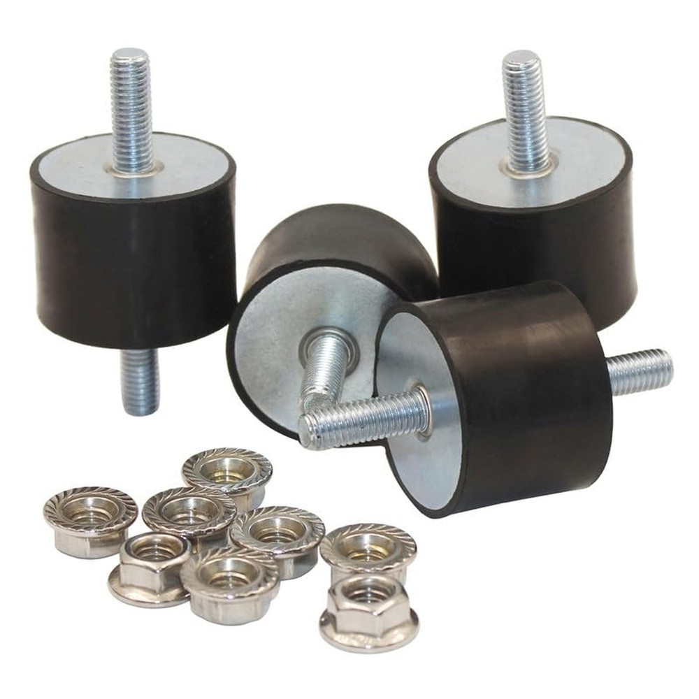 EASYEAH M8 Rubber Vibration Isolator Mounts Double Stud Shock Absorber Isolat...