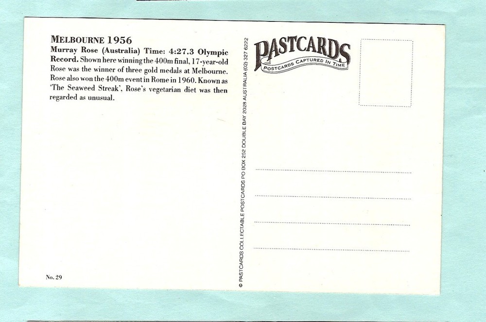 #D494. MODERN POSTCARD - MURRAY ROSE, SWIMMING