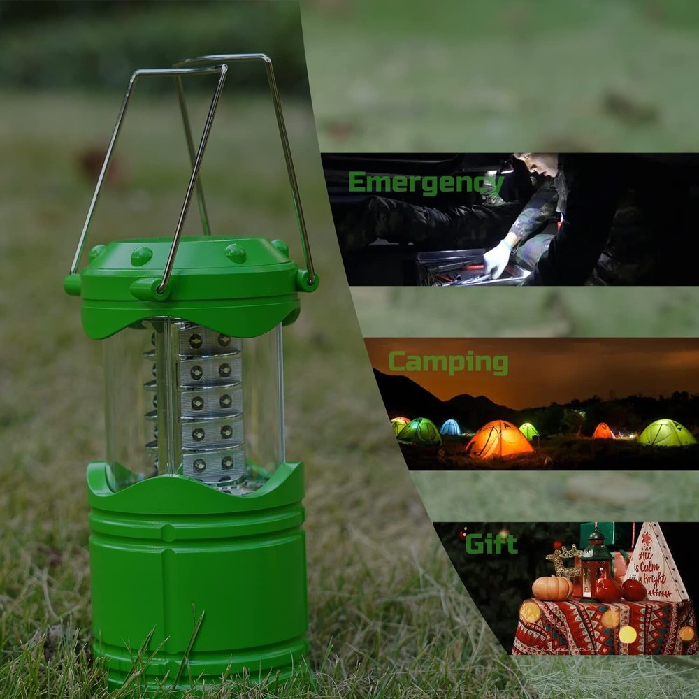 Lichamp 4 Pack LED Camping Lanterns, Battery Powered Camping Lights LED Super...