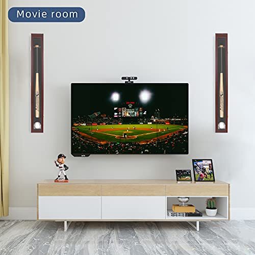 Wall Mounted Baseball Bat Display Case Vertical or Horizontal Single Bat Holder