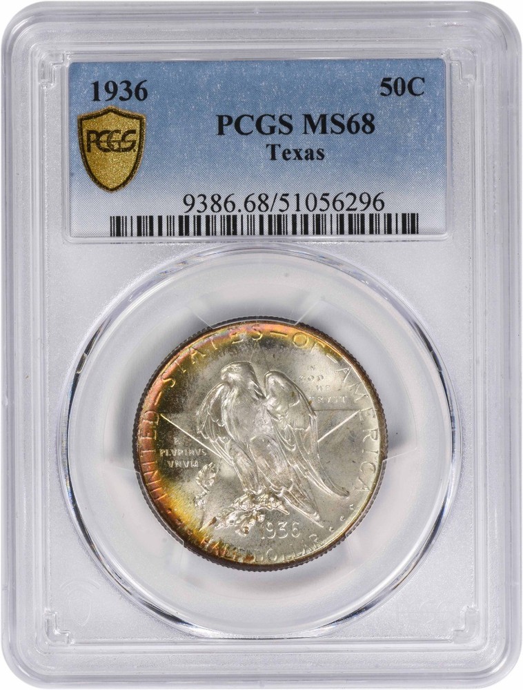 Texas Commemorative Silver Half Dollar 1936 MS68 PCGS
