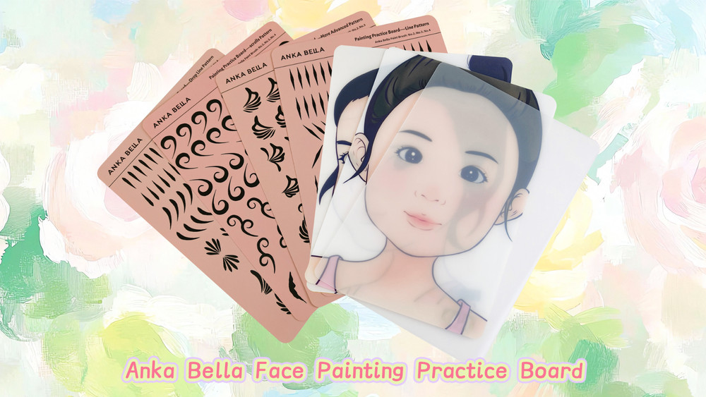 Reusable Face Paint Practice Board - 7pcs A4 Templates with Various Patterns