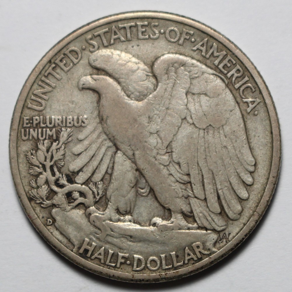 1938 D Walking Liberty Half Dollar M1104