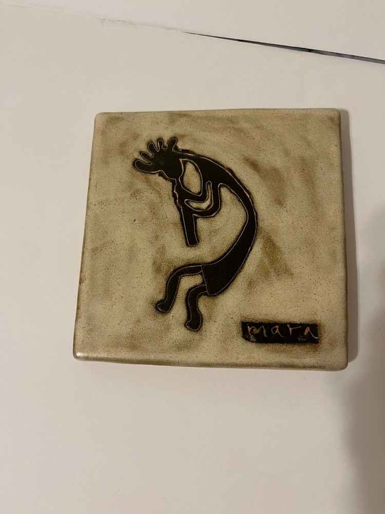 Mara- Kokopelli Trivet Tile 6"