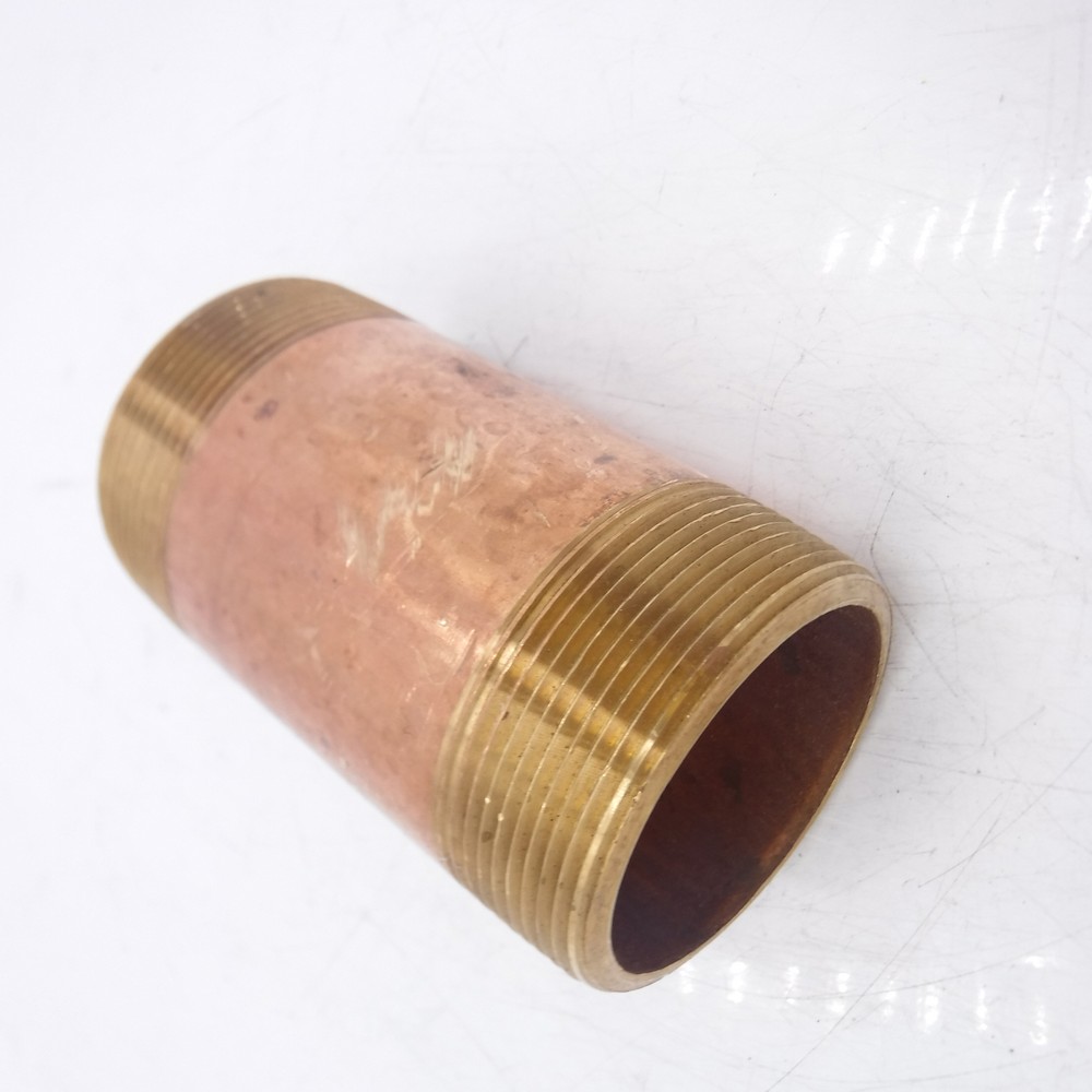 2" x 4" Red Brass Threaded Nipple